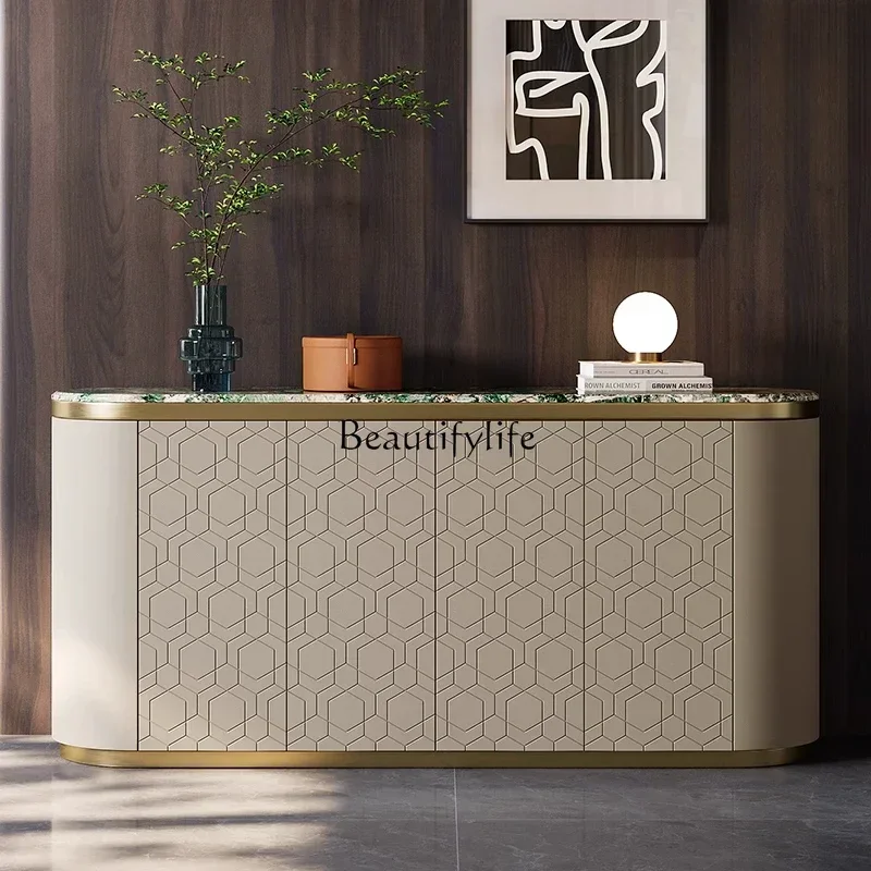 

XX39Italian postmodern marble restaurant premium side cabinet entrance shoe cabinet