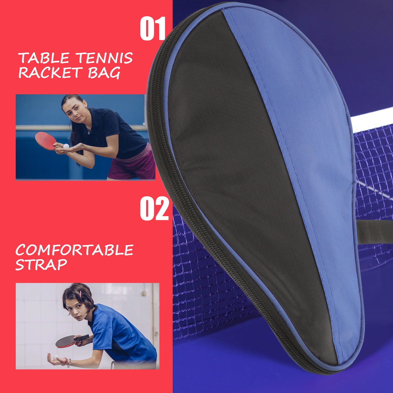 

Table Tennis Case Oxford Cloth Storage Bag Practical Storage Bag for Game Reusable Sports Equipment Protection Entertainment