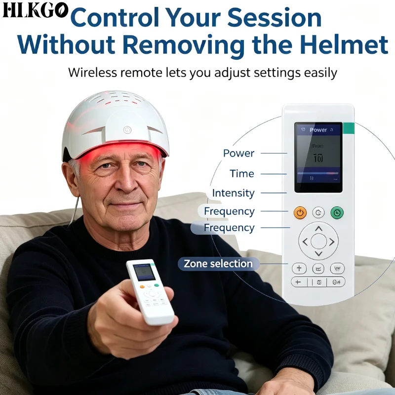 1070nm Transcranial Photobiomodulation Helmet 1-20000Hz 4-Zone NIR Light for Parkinson Dementia Cognitive Enhancement view 3