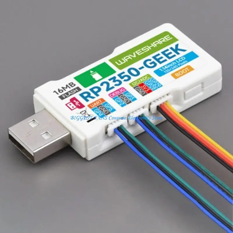 Junta desarrollo F68B RP2350 con pantalla 14 pulgadas y depuración USB para estudiantes y entusiastas