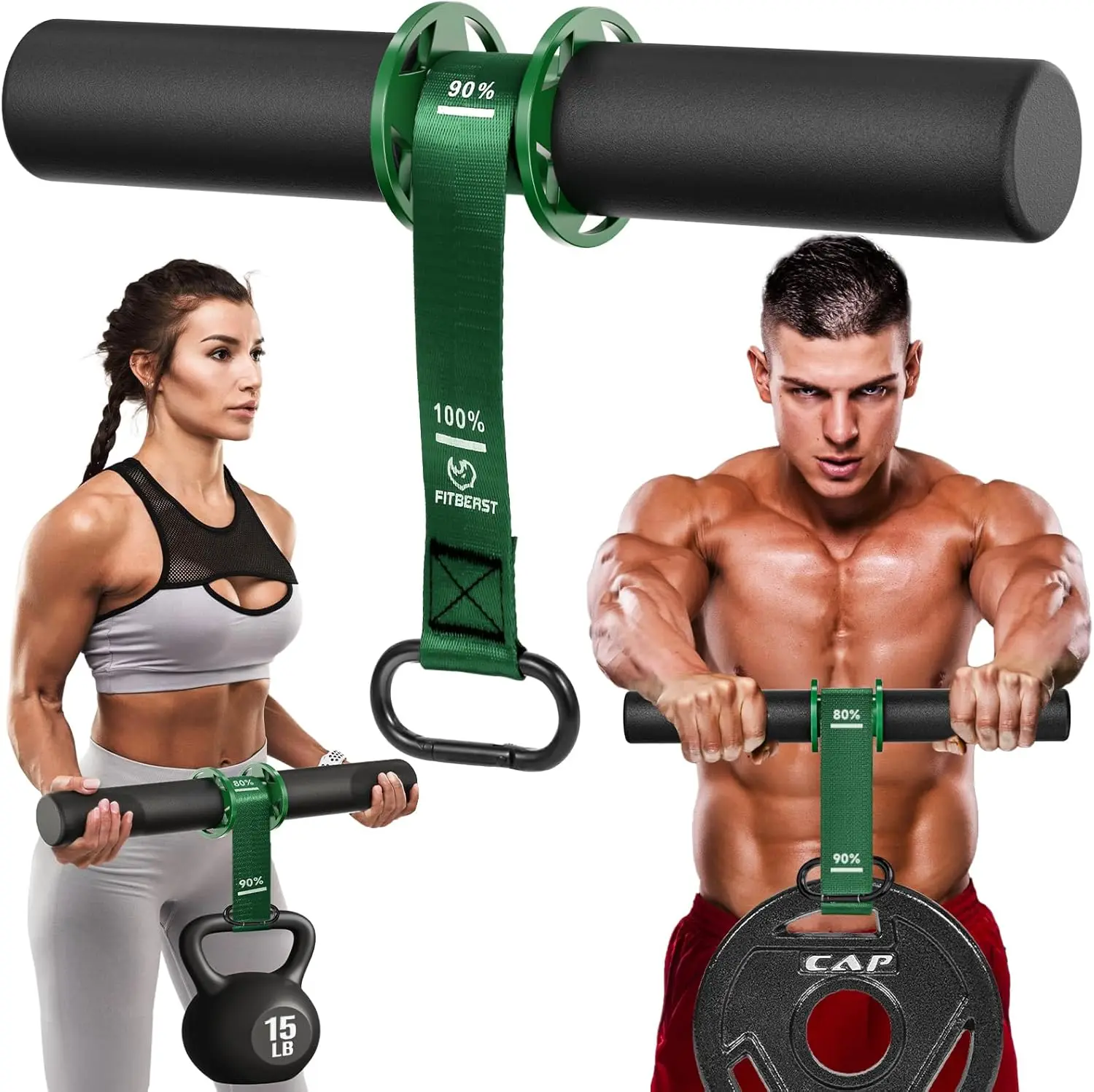

Forearm Strengthener & Wrist Roller - Adjustable Strap, Thickened Grip for Muscle Building