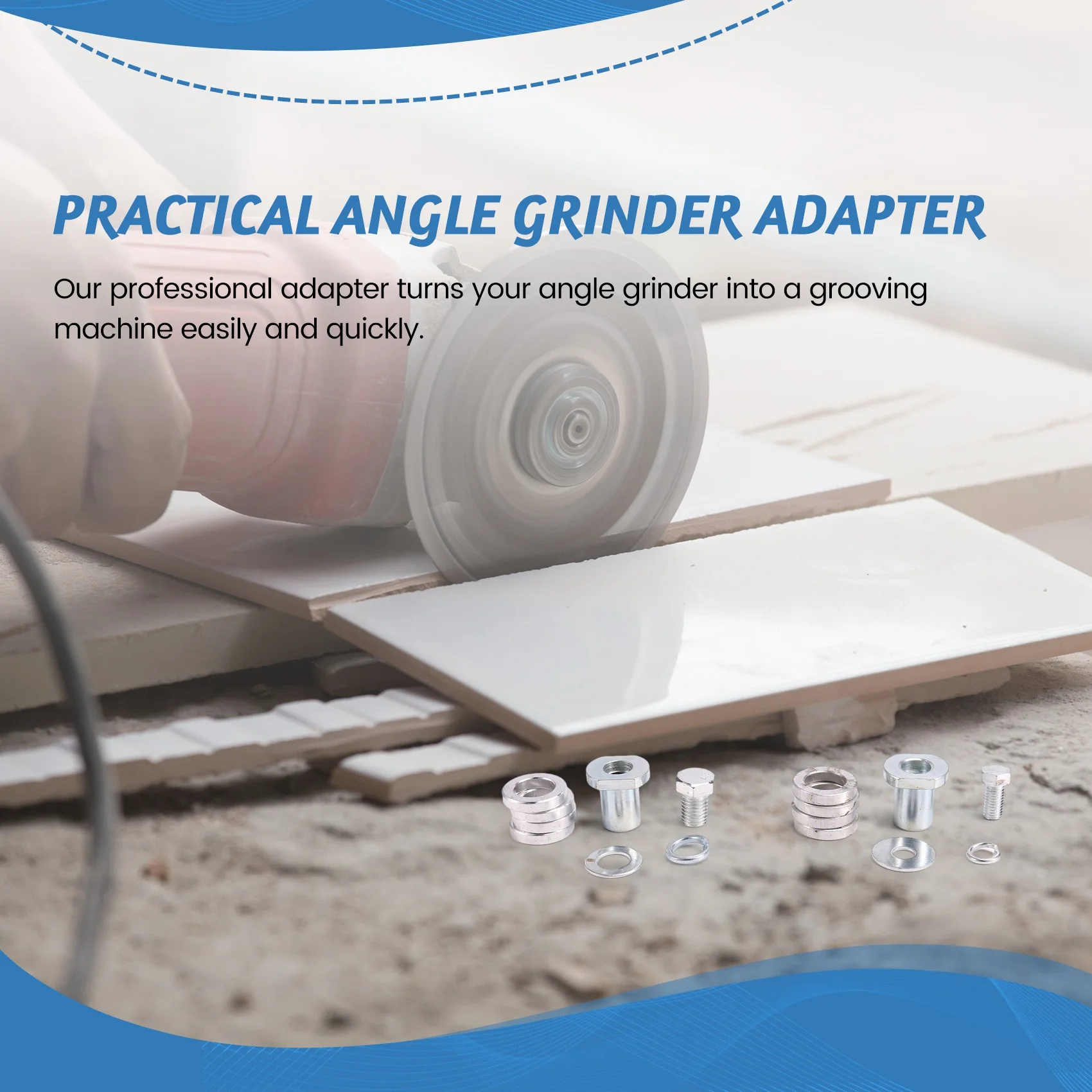 

WORTHOWN-2 шт. Переходник для угловой шлифмашины M14/M10, комплект для преобразования, фланцевые металлические стопорные гайки для шлифовальных машин 100/150 типа