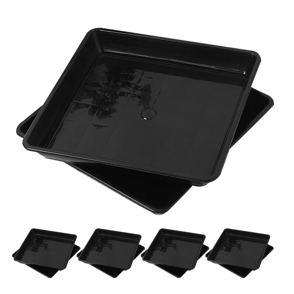

15 Pcs Flower Pot Bottom Mat Plastic Drip Tray Planter Saucers Drain Flowerpot Black