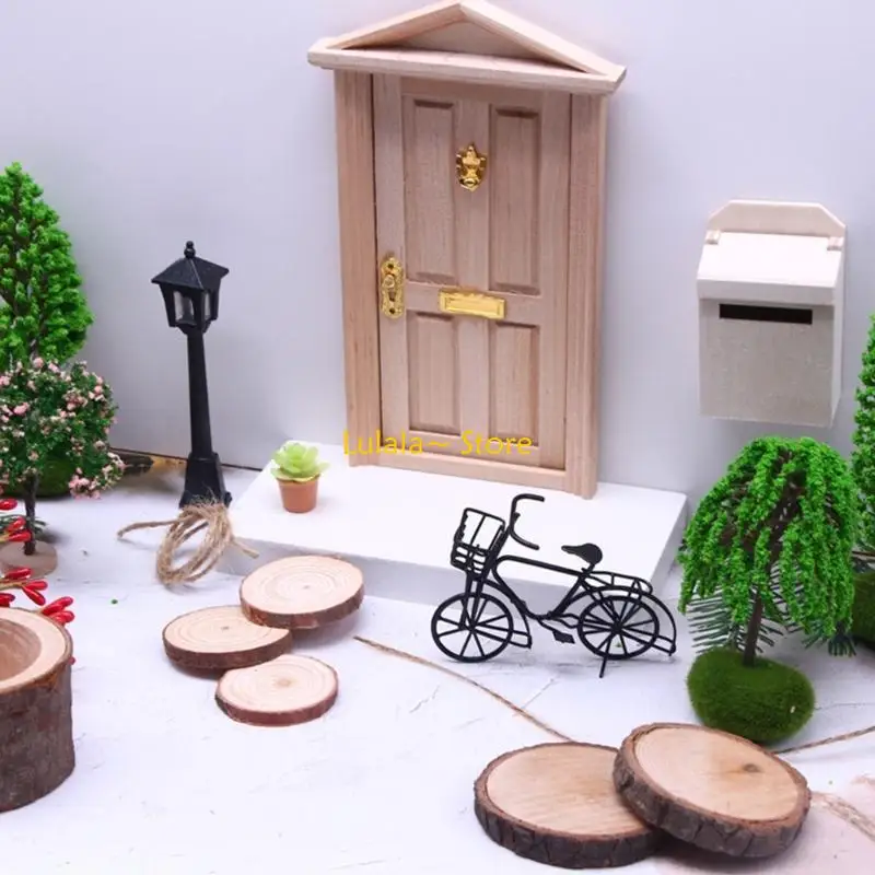 

Y4QA Doll House Bicycles 1:12 Metal Bike Dollhouse Decorations Miniature Furniture