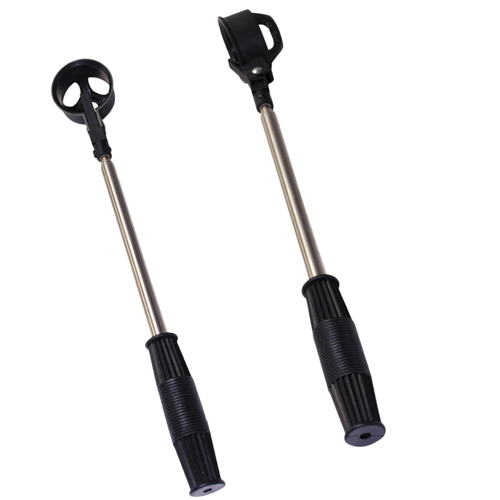 

2Pcs StainlessSteel Retriever TelescopicLongReach Ball Grabber Grabber DurableHandle WoodsWaterBushes