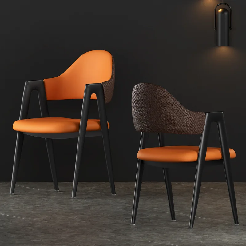 

Бытовой стул со спинкой в скандинавском стиле, обеденный стул, легкий роскошный обеденный стол и стул