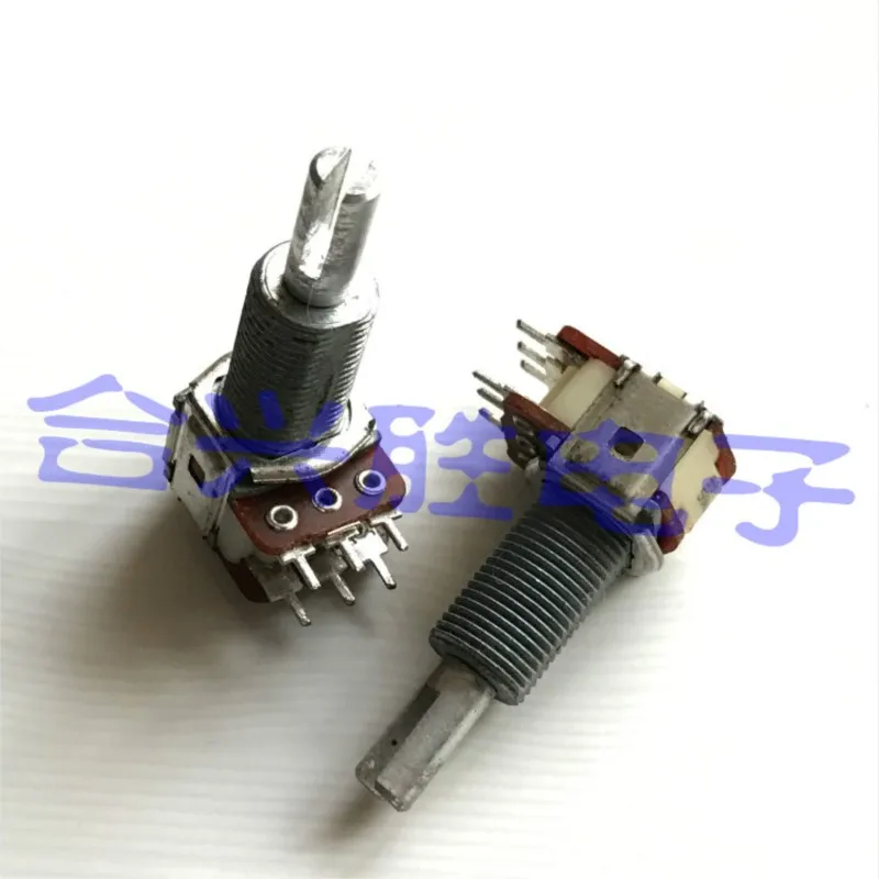 1 Piece Precision Potentiometer Double A50K Car Audio Duplex Potentiometer 50KAx2 50KA*2 Thin Shaft Length 25MM