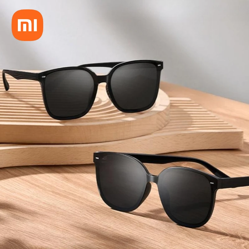Новые поляризационные очки Xiaomi Mijia в квадратной оправе, нейлоновый материал, стильные уличные универсальные солнцезащитные очки с УФ-стойкой