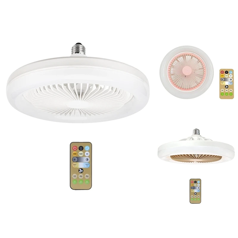 

AB46-30W Ceiling Fan With Integrated Lights E27 Remote Ceiling Lighting Bedroom Living Room Switch Control Home Lamp
