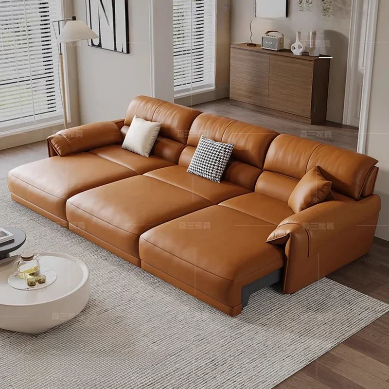 Italian Electric Living Room Sofa Simple Modern Living Room Retractable Patio Sofas Lazy Modular Home Furniture Sofa view 5