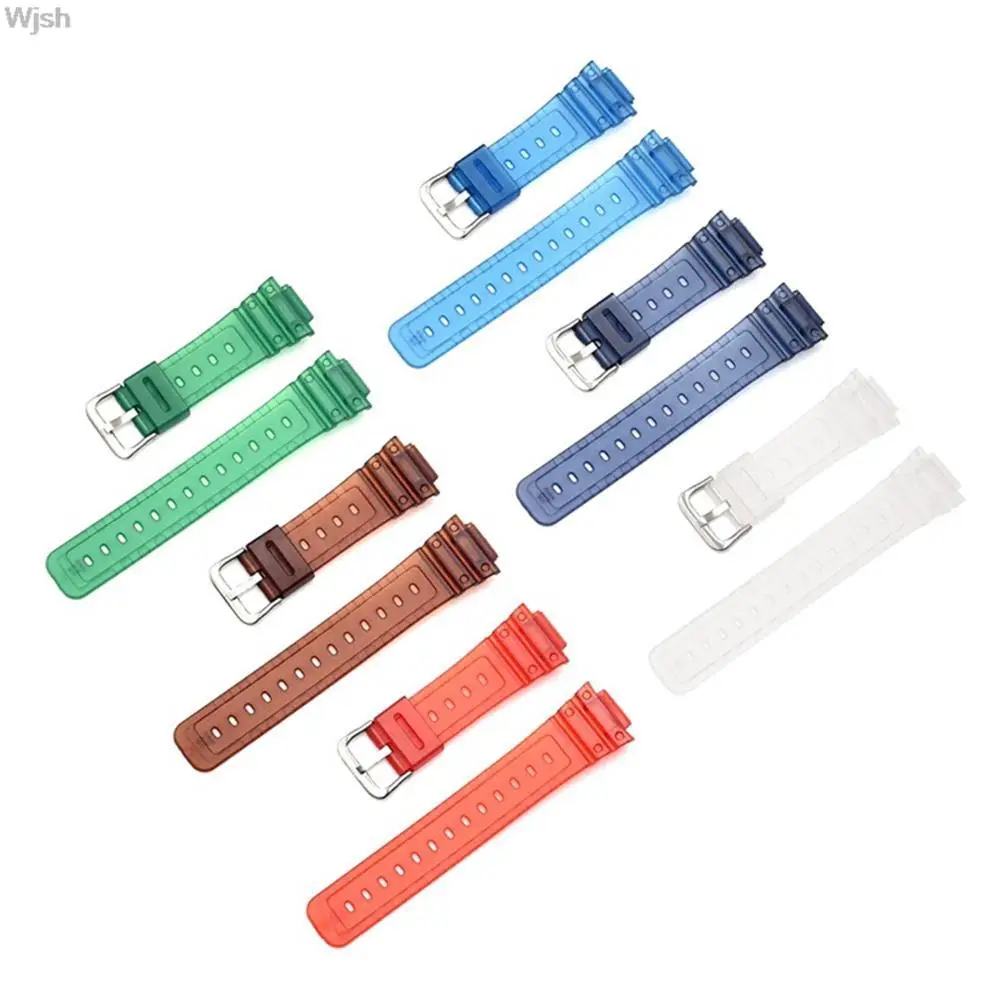 Transparent Resin Strap for Casio G-shock DW 9052 5600 6900 Series Men Sport Waterproof Rubber Replacement Bracelet Watch Band