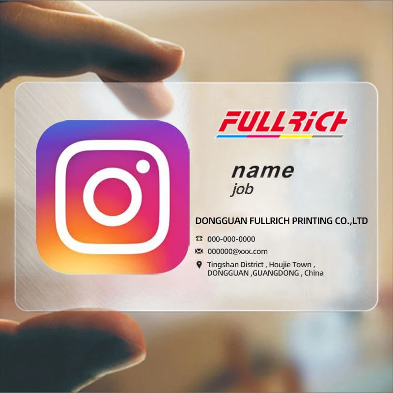 Transparent PVC Business Cards CustomizeWaterproof Thank You Card Print One SideFree design Round Cornor for Office Supplies