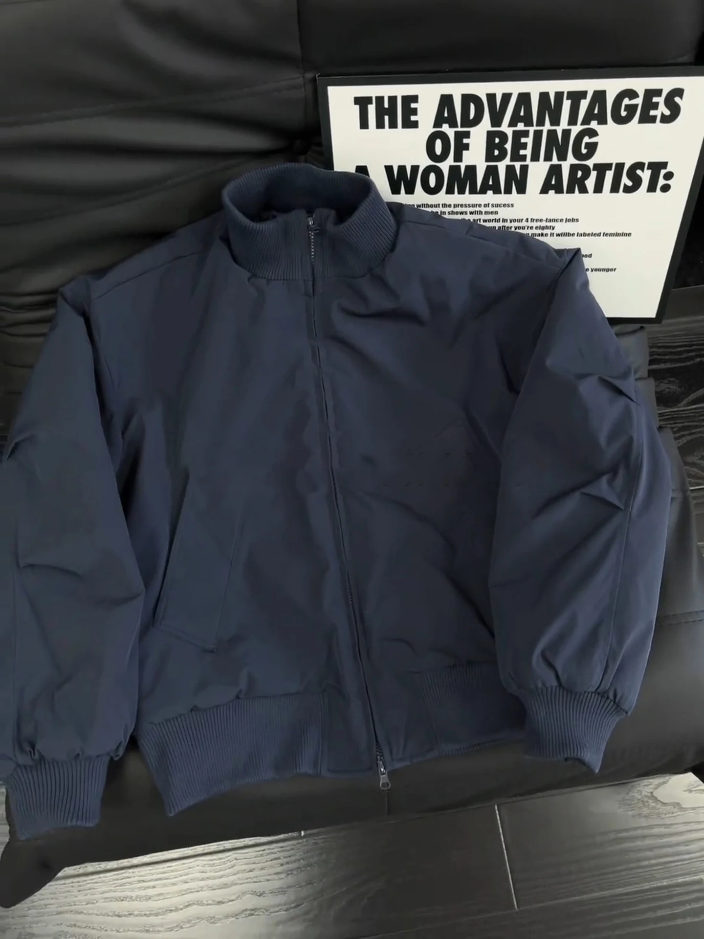 معطف من القطن من Thiened ort American Sle Flight Jaet للرجال للخريف والشتاء الدافئ معطف بياقة واقفة للبيسبول #5