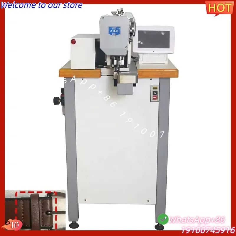 2026Hot New Programmable Automatic Flat-Bed Belt Buckle Component Lock Stitch Sewing Machine with Motor and Gear for Leather