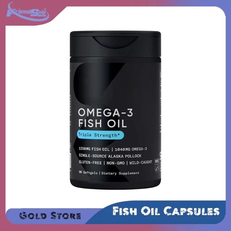

Fish Oil 1250 Triple Strength Soft Fish Oil From Wild Alaska Pollock MSC Certified Sustainable Non-GMO Soy Free