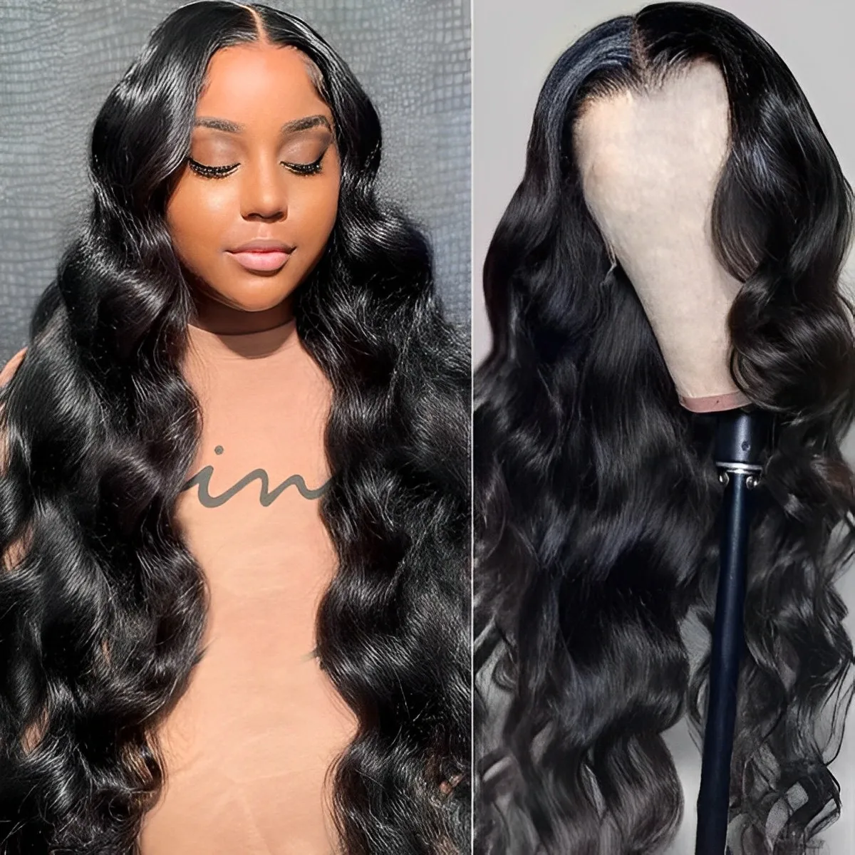 Body Wave 13x4 13x6 Transparent Wig Pre Plucked For Women Brazilian Lace Front Human Hair Wig Glueless 4x4 HD Lace Closure Wigs