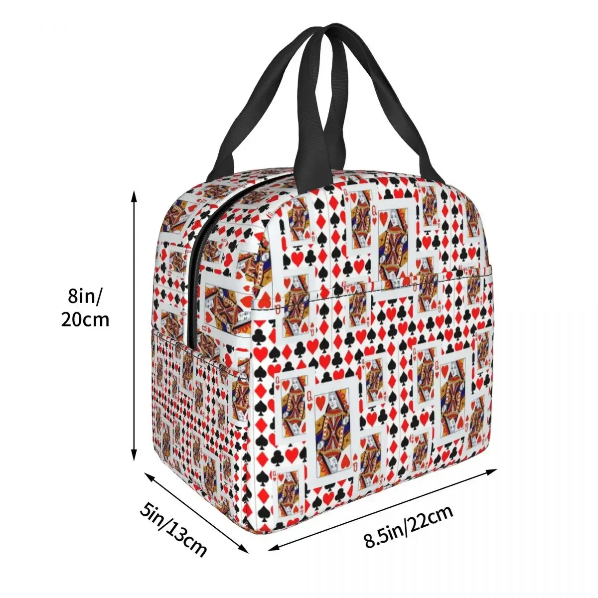 Queen Of Hearts Insulated Lunch Bag for Women Kids Portable Food Boxes Thermal Lunch Box Tote