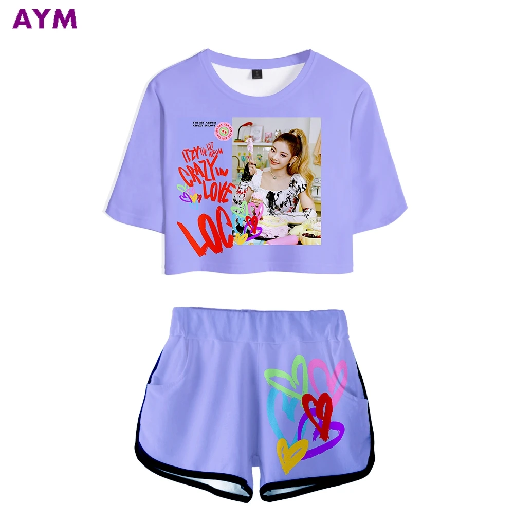 NEW 2024 ITZY Tracksuits ITZY Crazy In Love Sportsuits Women Set Two Piece Set Kawaii Girl Women  Kpop Y2K Women Clothing