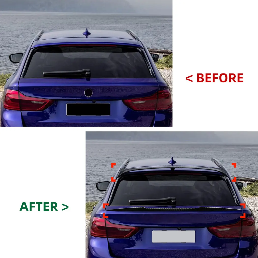 For BMW 5 Series Touring G31 2018-2023 Car Top Wing & Mid Wing Set Spoiler Auto Tail Splitter Exterior Guard Decoration Modified