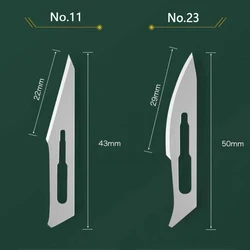 Carbon Steel Carving Metal Scalpel Knife  Blades Number 11 23 Surgical Medical Practicing Cutting Sculpting Repairing Tool