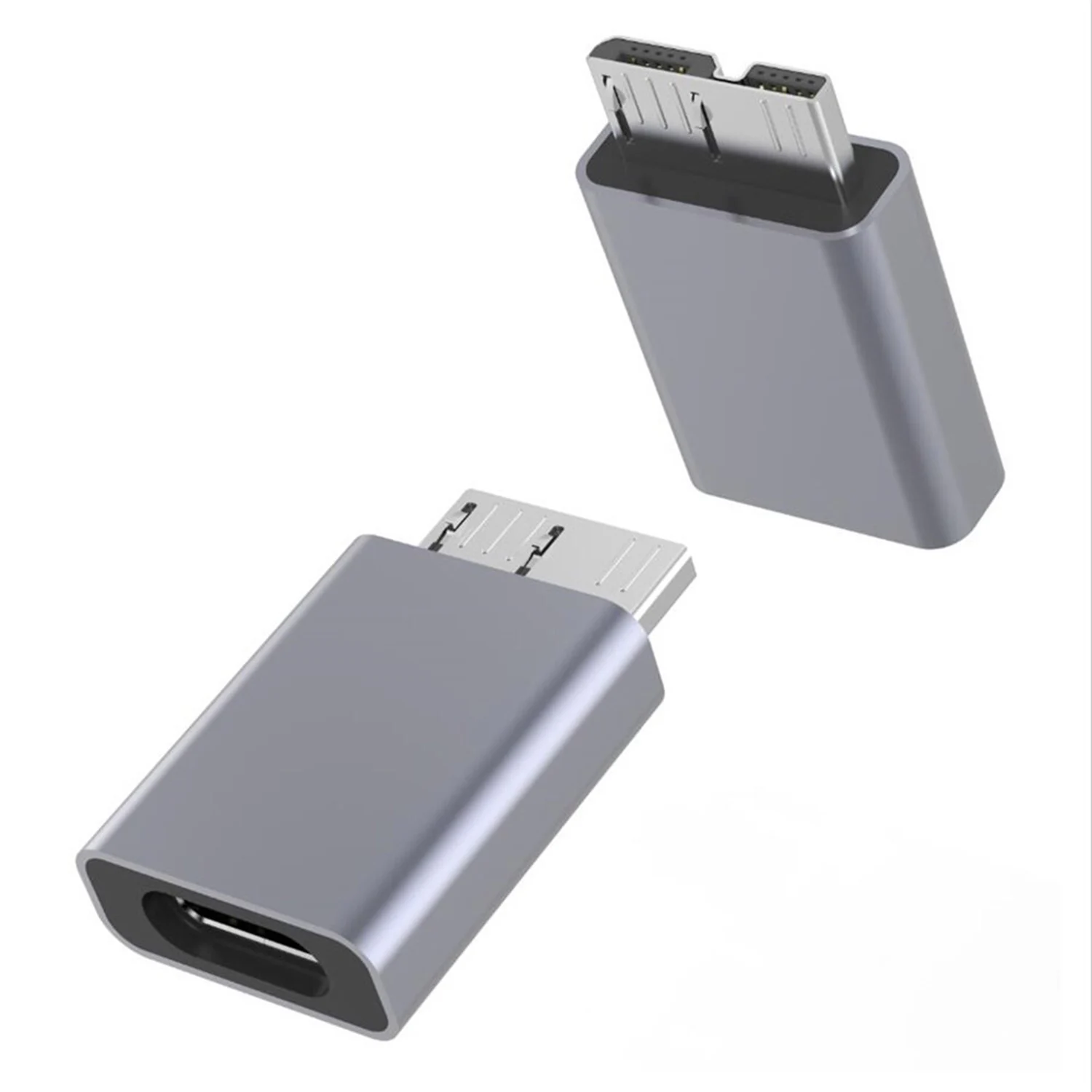 USB Type C 3.1 Female to USB 3.0 Micro B Male Data Sync Cable Adapter Connector for Hard Drive Cable External Portable SSD HDD