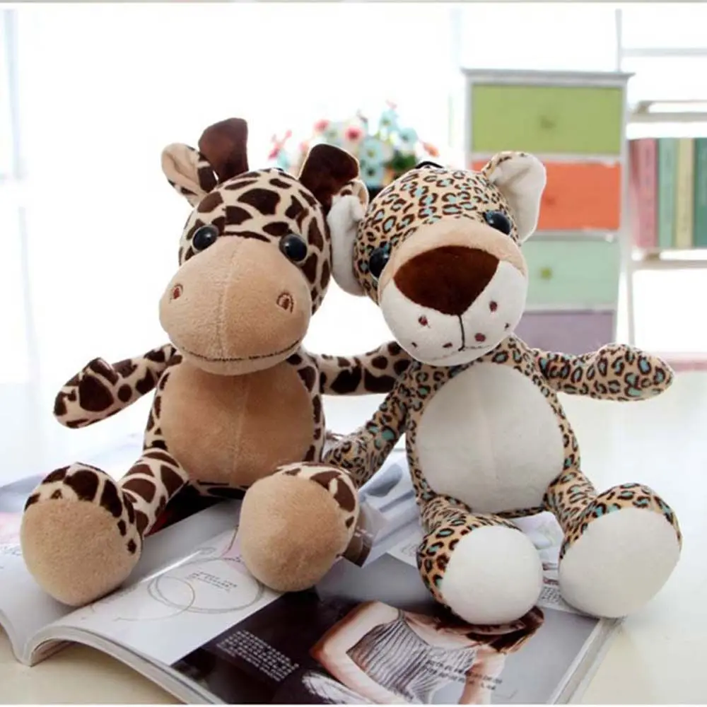 Kids Gifts Cute Leopard Home Decoration Tiger Giraffe Plush Toys Animal Plush Doll Stuffed Toys Plush Animal Toy