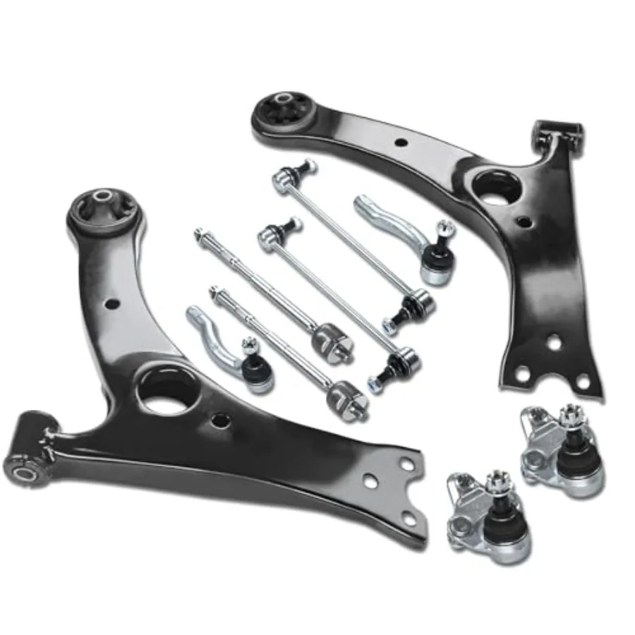 

10Pcs Front Lower Control Arm Ball Joint Tie Rod End Sway Bar Link Suspension Kit Replacement for Toyota Corolla 20032008 Autom