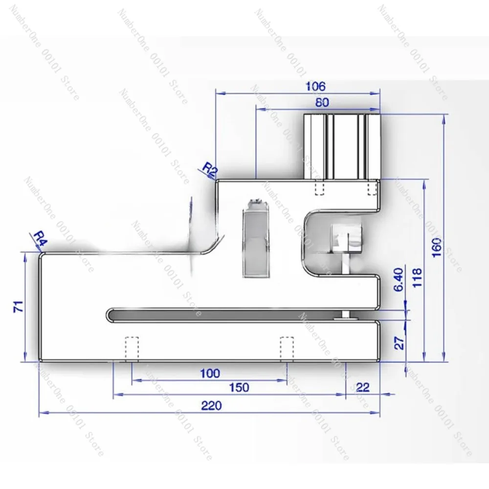 D2/C Long Type Pneumatic Round Hole Plastic Bag Punch Machine Bag Making Machine Pneumatic Puncher Plastic Punch Machine 1PC