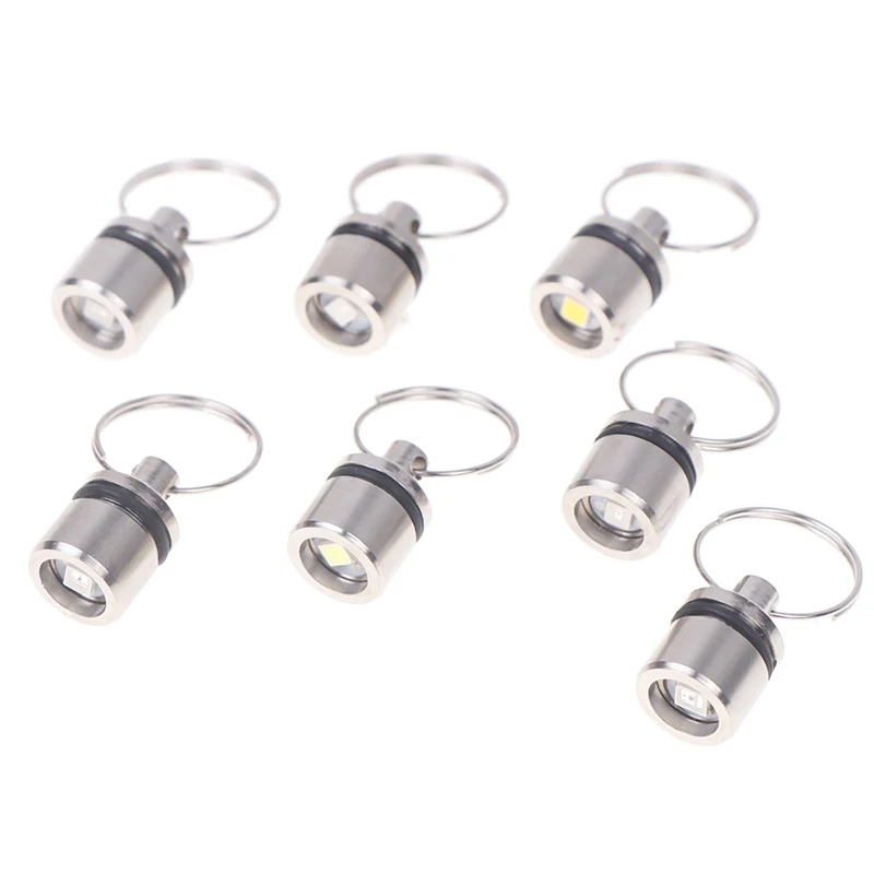 2/1PCS Mini LED Light Key Chain Luminated Keyring Pendant Colorful Mini Electronic Light Keyring Flashlight Lamp Keychain