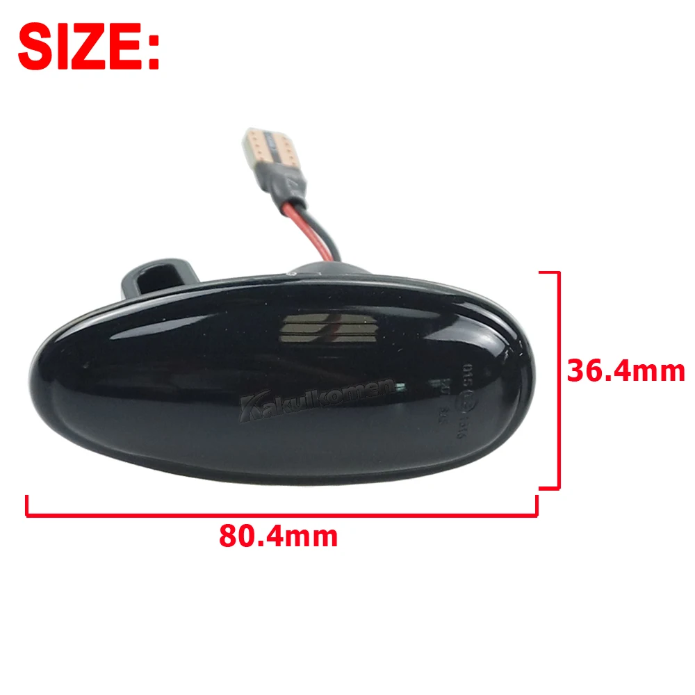 لميتسوبيشي لانسر (CK / ES) 1996 1997 1998 1999 2000 2001 2002 2003 2004 - 2007 LED ديناميكية بدوره إشارة الجانب ماركر ضوء #6