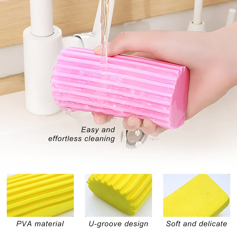 Car Multifunctional Dishwashing PVA Sponge Damp Clean Duster Sponge Multifunctional Household Sponge Cleaning Brush Accessories