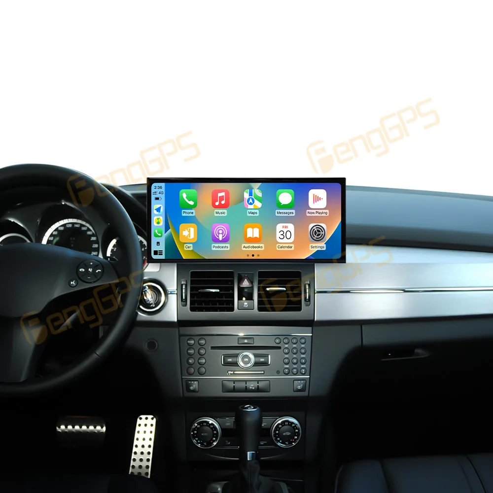 

15.8-дюймовый автомобильный радиоприемник с Android 14 и CarPlay для Mercedes-Benz GLK X204 2009-2012, сенсорный экран, мультимедийный плеер, GPS-навигация, головное устройство