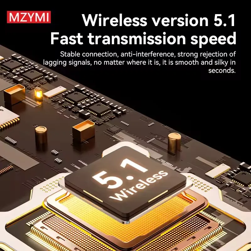 MZYMI HX801 سماعة أذن بشريط حول الرقبة سماعة لاسلكية تعمل بالبلوتوث للحد من الضوضاء سماعة رأس داخل الأذن قابلة للتعديل مقاومة للماء لنظام Android IOS