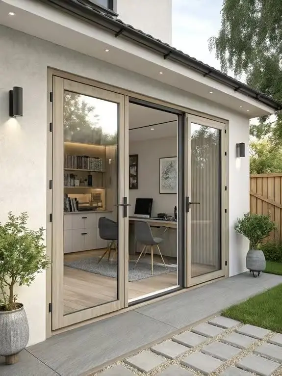 Bifold Doors Aluminum Framed Tempered Glass Sliding Folding Door House Used Sunroom Aluminium Profile Patio Accordion Door