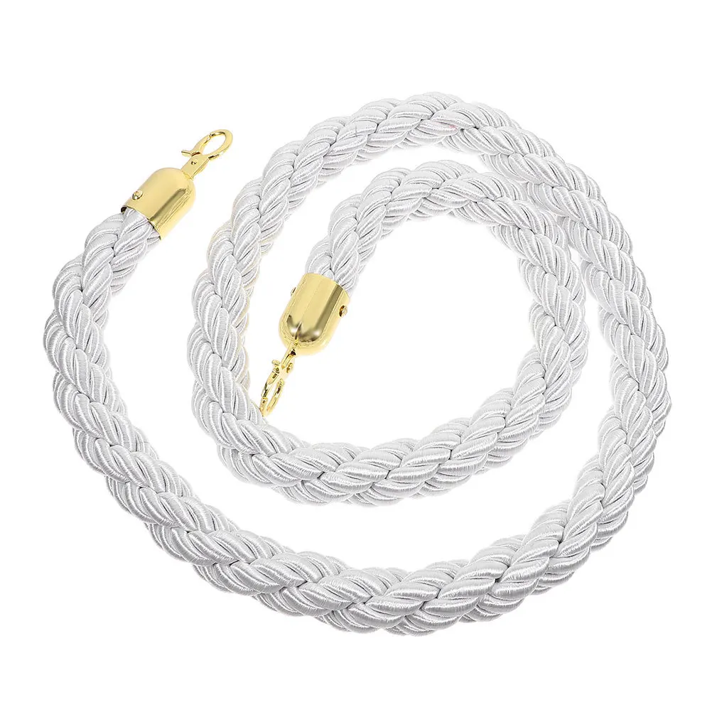 

Braided Stanchion Rope 1M Red Heavy Duty Crowd Control Barrier For Event Queue Safety Dividers With Lobster Clasp