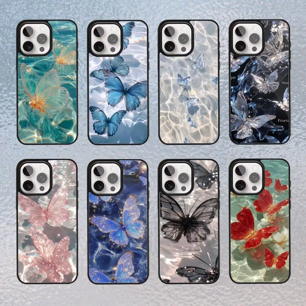 

Butterfly Beautiful Wing Phone Case For iPhone17,16,15,14,13,12,11 Plus,Pro Max Magnetic Magsafe Wireless Charging