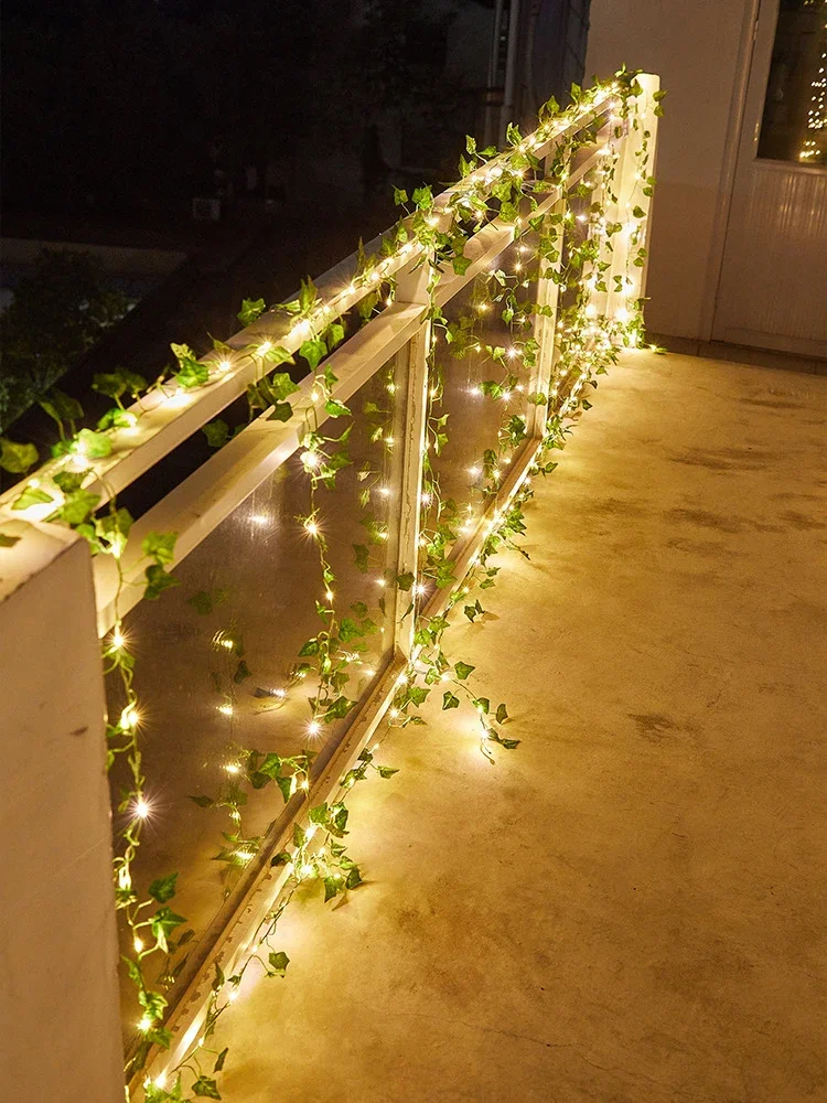 String Lights 2M 20LED/ 5M 50LED Maple Leaf Garland Christmas Fairy Lights   Bedroom Wall Patio Decoration Usb fairy lights