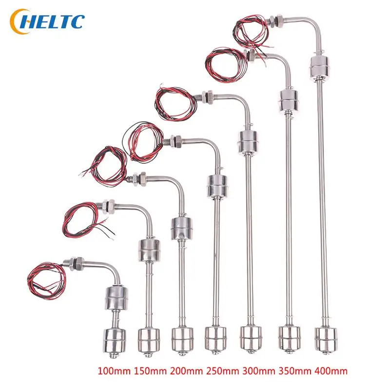 30Styles 45-400mm Stainless Steel Float Switch Tank Liquid Water Level Sensor Double Ball Switch Tank Pool Flow Sensors Float