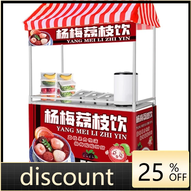 LMM commercial load-bearing mobile Internet celebrity with canopy snack cart special outdoor stall
