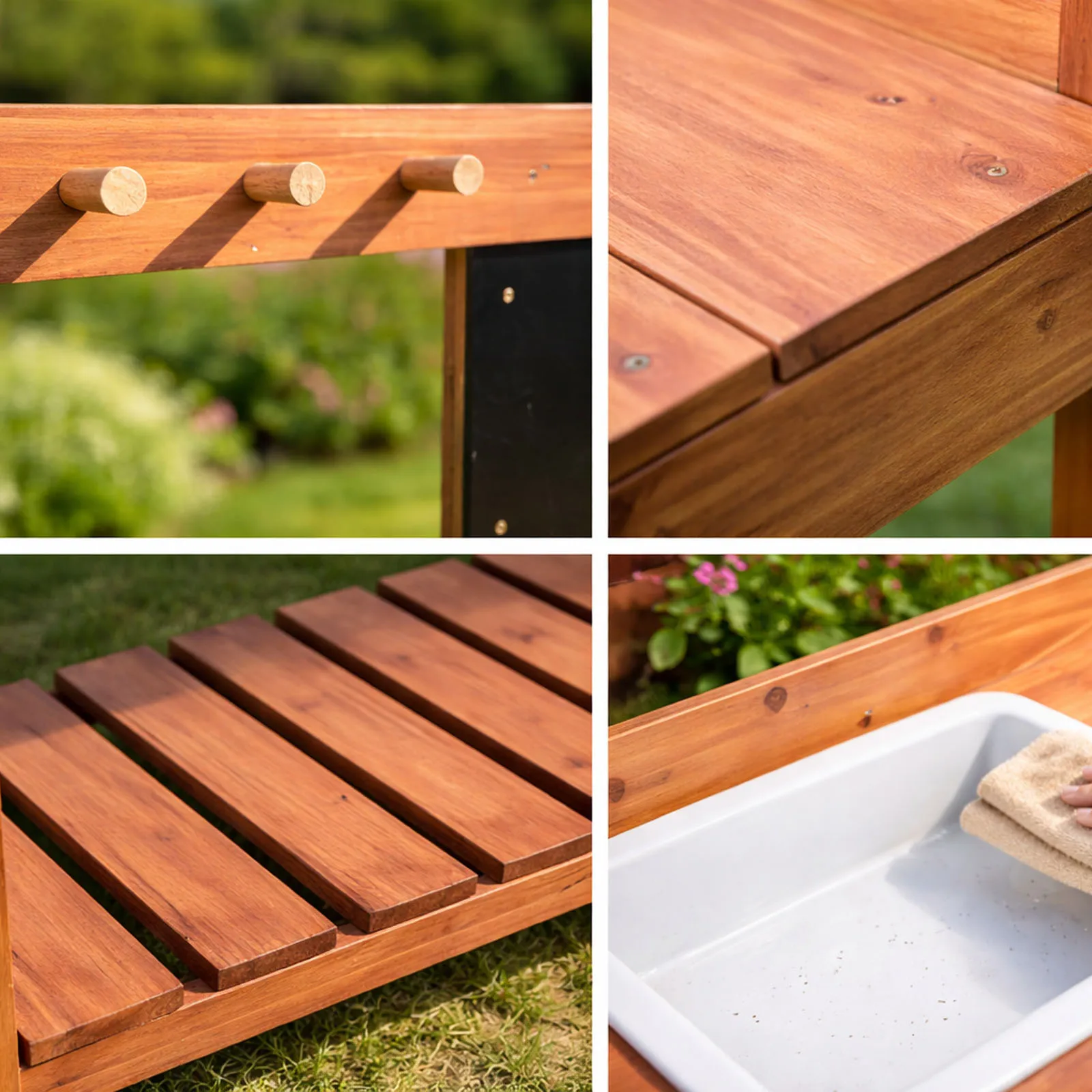 Wooden Potting Benches For Children Outdoor Indoor Garden Planting Table Work Bench Kids Science Education Tools