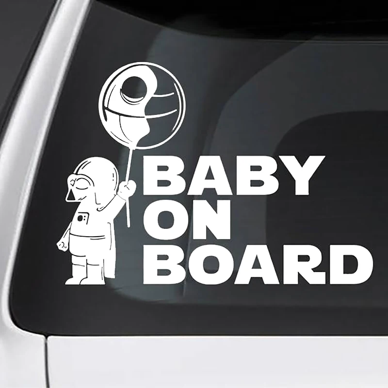 S62302# Baby on Board Car Sticker Die-Cut Vinyl Decal Waterproof Auto Decors on Car Body Bumper Rear Window