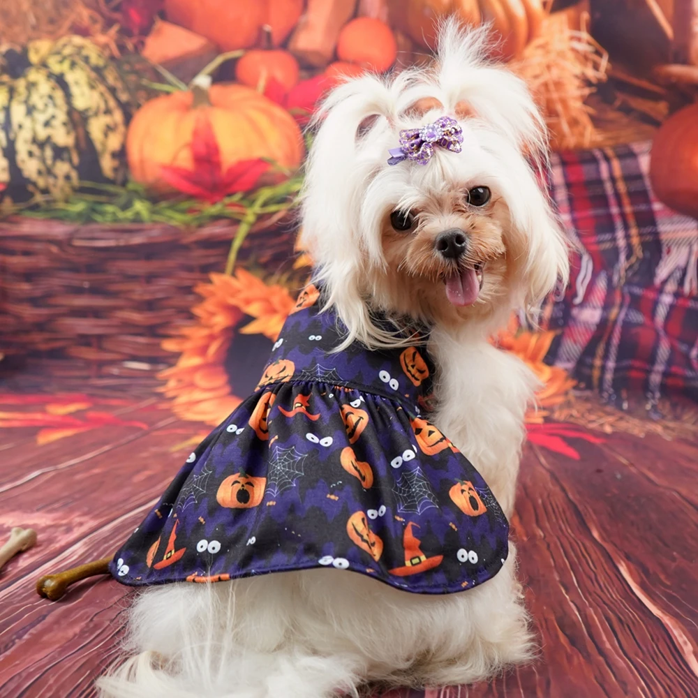 Dog Dress Doggie Holiday Party Outfits for Dogs Haloween Clothes Outfits Holiday Festival Puppy Dress Pet Cat Skirt Clothing