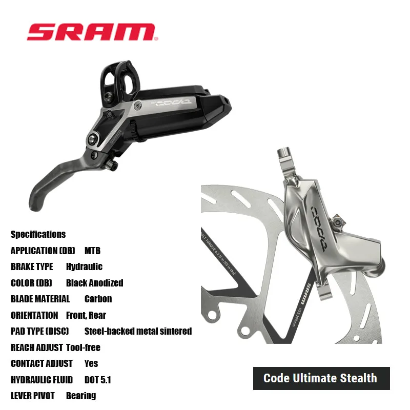 SRAM NEW  MODEL Code Ultimate Stealth Hydraulic BRAKE Stealth body design to complement our AXS cockpit