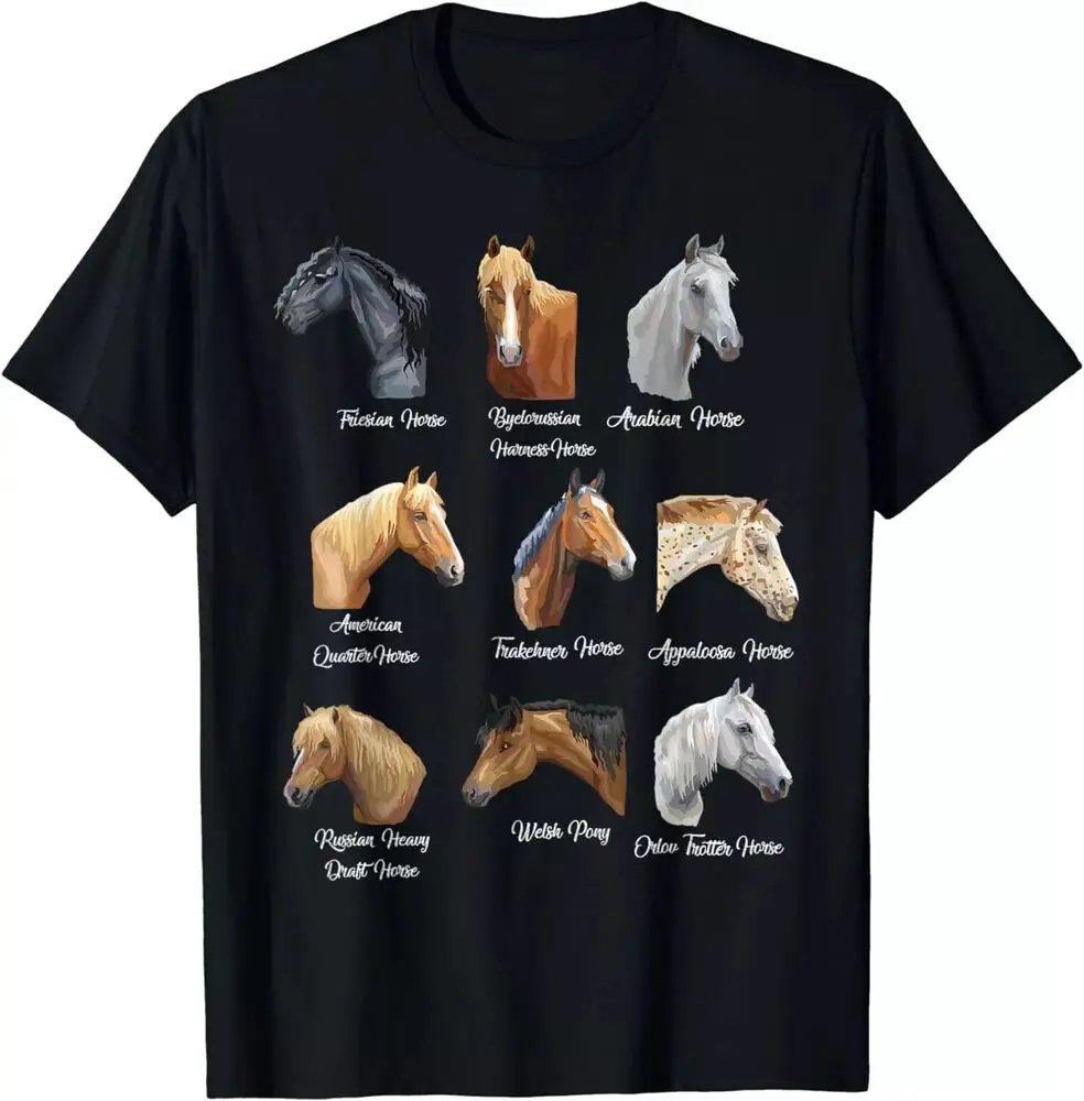 Horse Breeds Equestrian horseback riding gift for girls Gift Unisex T-Shirt