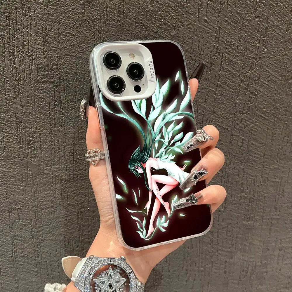 Saya no Uta حافظة هاتف محمول لهاتف آيفون 17 16 15 14 13 12 11 X XR XS 8 7 Pro Max Plus غطاء أبيض شفاف هاتف ذكي فاخر