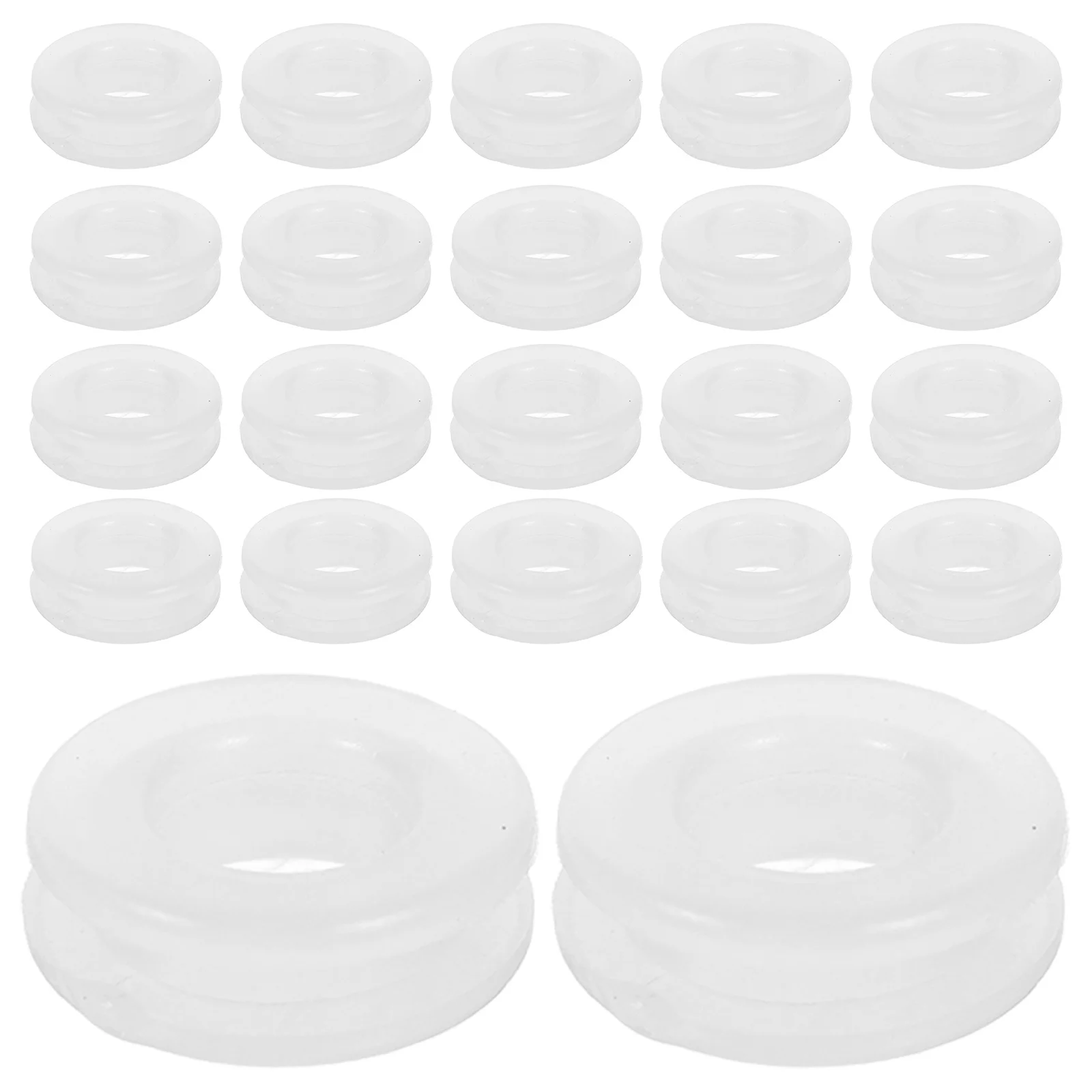 

100Pcs Earring Pads Circle Shape Comfortable Anti-Wear Soft Cushions for Sensitive Ears Replacement Backs Small Spacer Beads