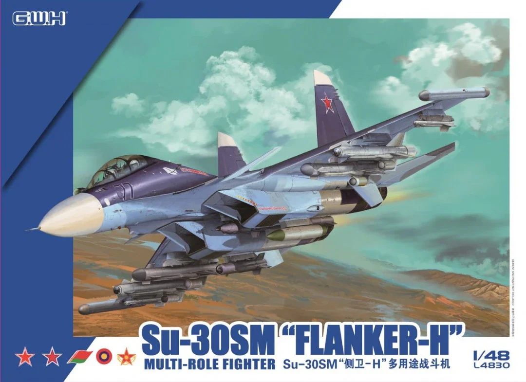 Great Wall Hobby Kunststoff-Montagemaßstabsgetreuer Modellbausatz L4830 Su-30SM „Flanker H“ Multi-Role Fighter 1/48