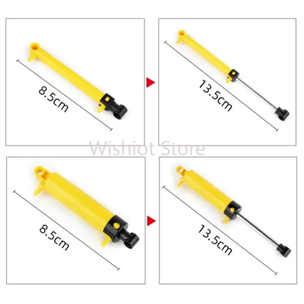 MOC Pneumatische Teile Airtank Manometer Antrieb Zylinder Pumpe Schalter Schlauch Air Power Bricks Legoeds-Kompatibler Baustein