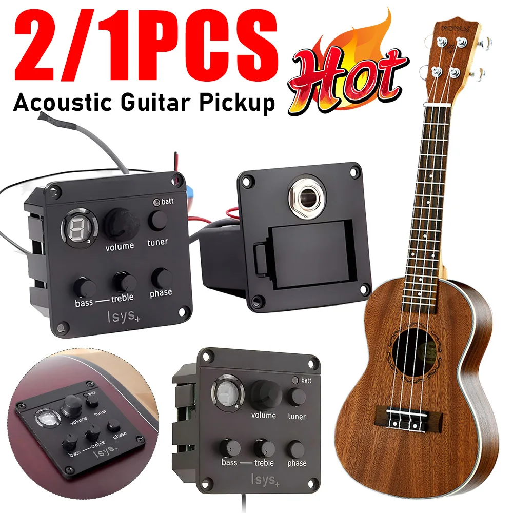 Acoustic Guitar Pickup Acoustic Guitar Preamp Classic Acoustic Guitar EQ Tuner Piezo Pickup EQ Equalizer for Fishman ISYS+