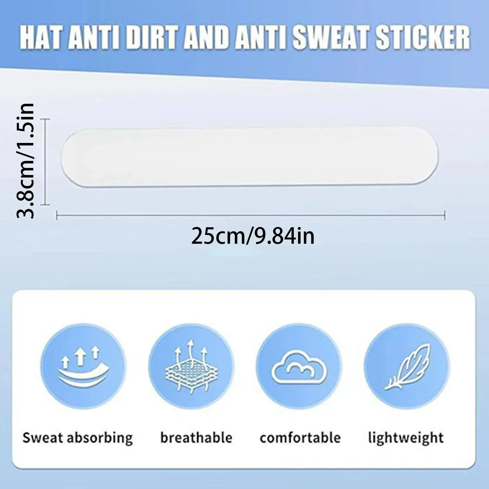 Sweat Guard For Hats 100 Pieces Absorbing Pad Hat Insert Pad Protector For Gardening Picnics Camping Trips Hiking Trails Yoga